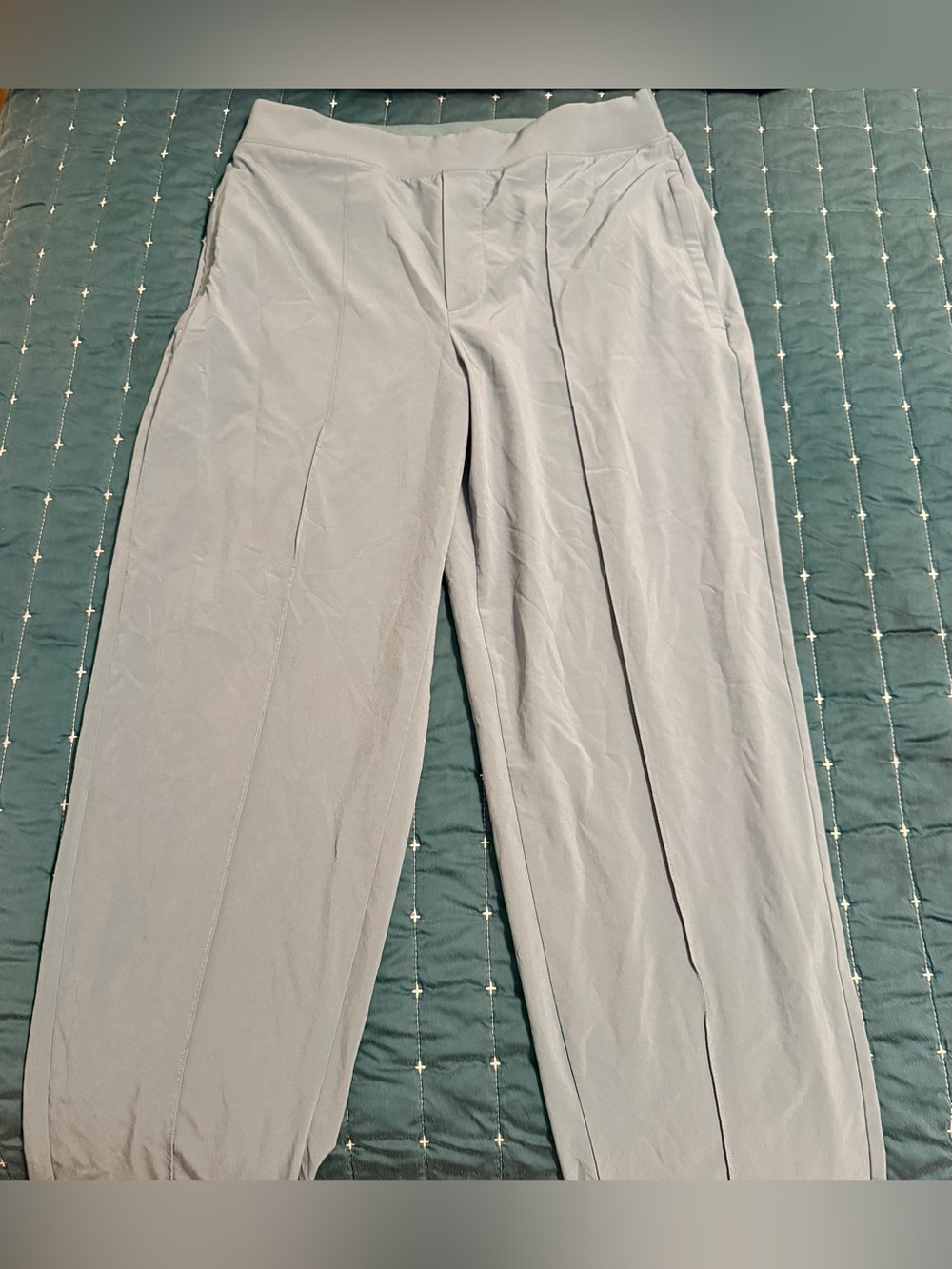 Athleta Light Gray Wide-Leg Pants